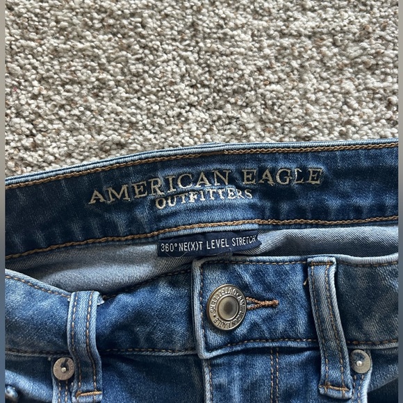 American Eagle Dark Blue Ripped Jeans - Picture 3 of 3